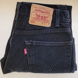 VTG Levi Strauss 505 Regular Fit Straight Leg Jeans Men Size 30x31 Black Levi's